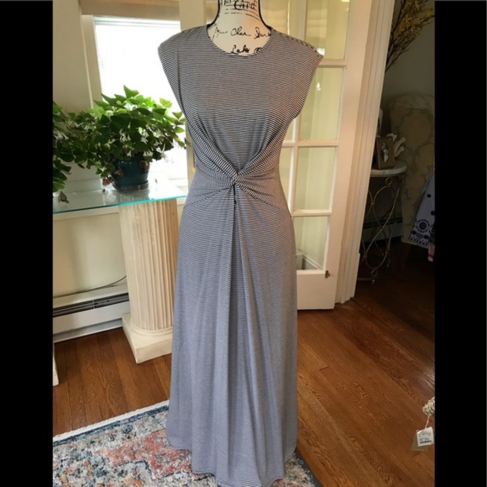 Theory Striped Maxi Dress